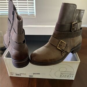 Brown Leather Ankle Booties